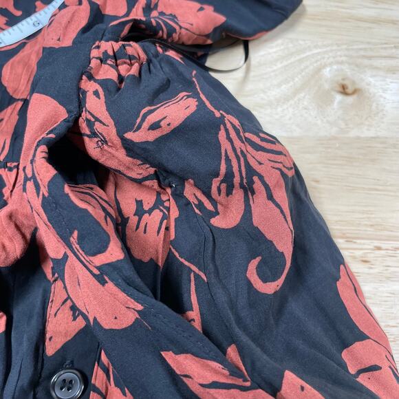 Free People NWT The Perfect Sundress Floral Midi Button Dress Size S Tie Back - Picture 9 of 12